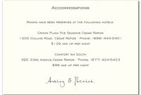 Accommodation Cards | Accommodations Card, Wedding Inside inside Wedding Hotel Information Card Template