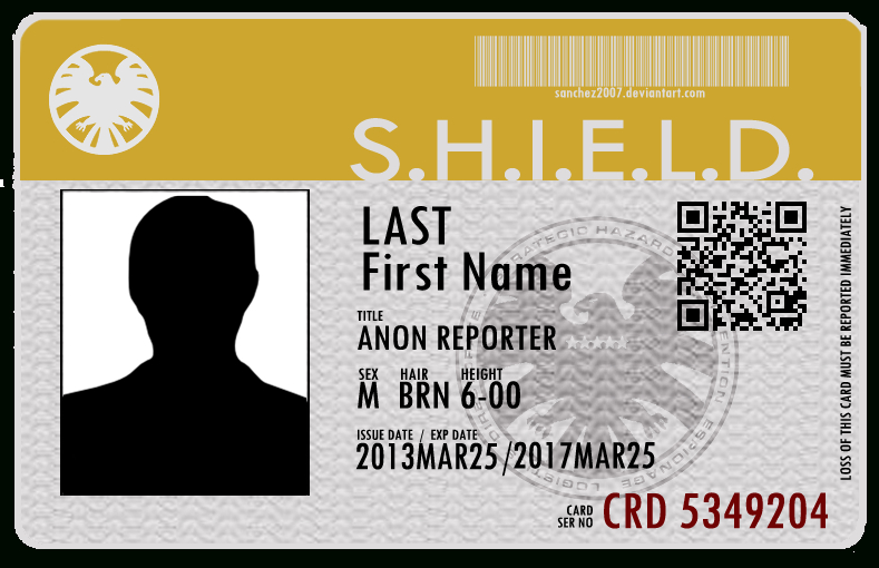 Agent's Of S.h.i.e.l.d. Id Cardsanchez2007 On Deviantart in Shield Id Card Template