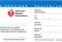 American Heart Association Healthcare Provider Cpr Card within Cpr Card Template