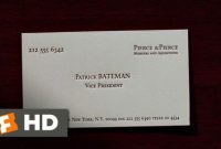 American Psycho (2/12) Movie Clip – Business Cards (2000) Hd in Paul Allen Business Card Template