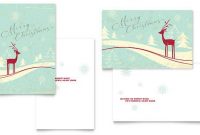 Antique Deer Greeting Card Template Design | Christmas Card for Birthday Card Indesign Template