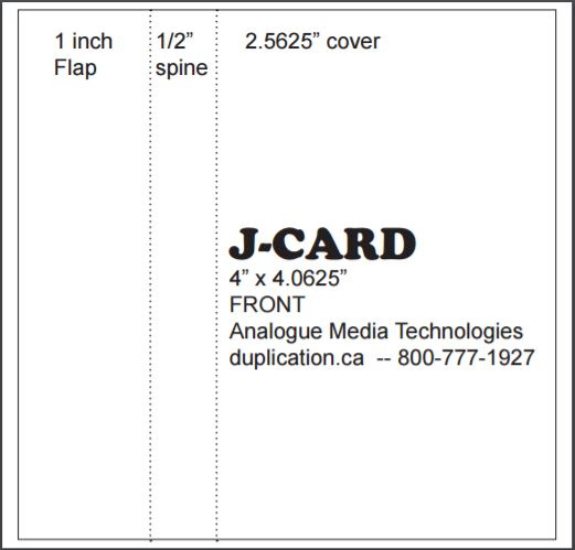 Audio Cassette J-Cards, Printed Colour Both Sides, From 20 Pieces within Cassette J Card Template