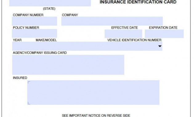 Auto Insurance Card Template Pdf ~ Addictionary throughout Fake Car Insurance Card Template
