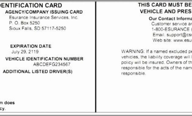 Auto Insurance Card Template Pdf Inspirational Illinois Fake pertaining to Proof Of Insurance Card Template