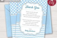Baby Shower Thank You Card For Boys Editable Template Online for Template For Baby Shower Thank You Cards