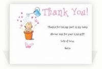 Baby Shower Thank You Notes | Baby Shower Thank You, Baby intended for Template For Baby Shower Thank You Cards