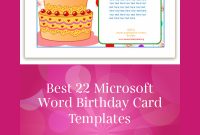 Best 22 Microsoft Word Birthday Card Templates | Birthday for Microsoft Word Birthday Card Template