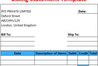 Billing Statement Template | Free Download (Ods, Excel, Pdf within Credit Card Statement Template Excel