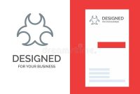 Bio, Hazard, Sign, Science Grey Logo Design And Business inside Bio Card Template