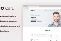 Biocard – Personal Portfolio Psd Template within Bio Card Template