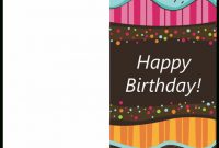 Birthday Card – Dots And Stripes (Kids, Half-Fold) in Half Fold Greeting Card Template Word