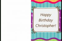 Birthday Card – Stars And Stripes (Kids, Half-Fold) regarding Half Fold Card Template