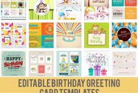 Birthday Card Template: 15 Free Editable Files To Download for Photoshop Birthday Card Template Free