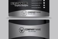 Black And Silver Color Business Card Design Template Psd with Name Card Design Template Psd