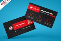 Black Corporate Business Card Psd Template | Psdfreebies intended for Calling Card Psd Template