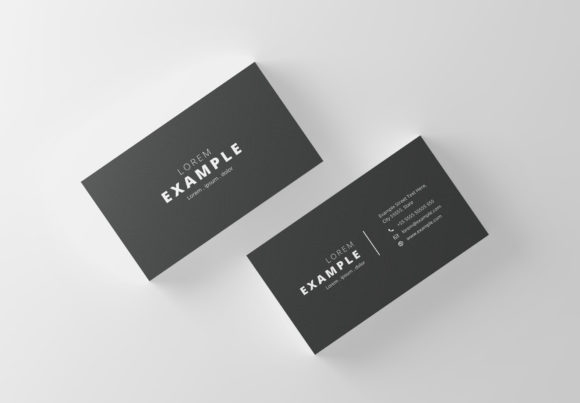 Black &amp; White Business Card Template for Buisness Card Templates