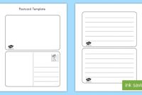 Blank Postcard Template (Teacher Made) within Post Cards Template