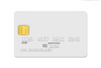 Blank White Credit Card Psd Template | Psdgraphics in Credit Card Template For Kids