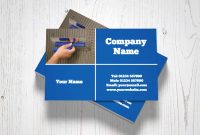 Blue Plastering Business Cards regarding Plastering Business Cards Templates