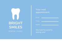 Blue Tooth Dental Appointment Card for Dentist Appointment Card Template