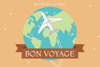 Bon Voyage Greeting Card Template Template | Fotojet in Bon Voyage Card Template