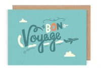 Bon Voyage Illustrated Greetings Card Handstephsayshello with Bon Voyage Card Template