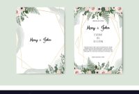 Botanical Wedding Invitation Card Template Design pertaining to Sample Wedding Invitation Cards Templates