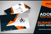 Business Card Design In Photoshop Cs Front Photoshop pertaining to Business Card Template Photoshop Cs6