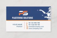 Business Card For Plastering Specialist regarding Plastering Business Cards Templates