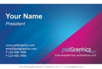 Business Card Template Design | Psdgraphics regarding Photoshop Business Card Template With Bleed