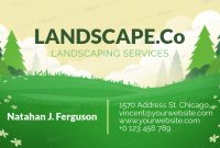 Business Card Template For A Landscaping Services Company 656 in Landscaping Business Card Template