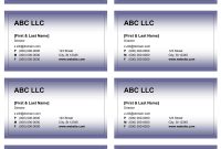 Business Card Templates For Word within Business Card Template For Word 2007