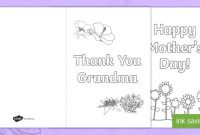 Cards For Grandma – Mother's Day (Teacher Made) in Mothers Day Card Templates