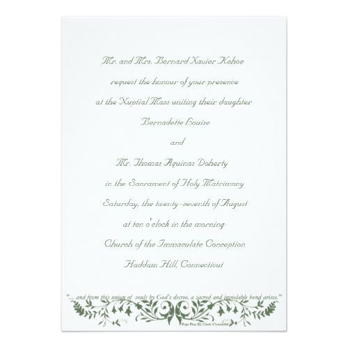 Catholic Wedding Set Invitation Template Cc | Zazzle In for Church Wedding Invitation Card Template