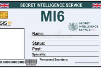 Certificate For The Agent Stock Vector. Illustration Of with regard to Mi6 Id Card Template