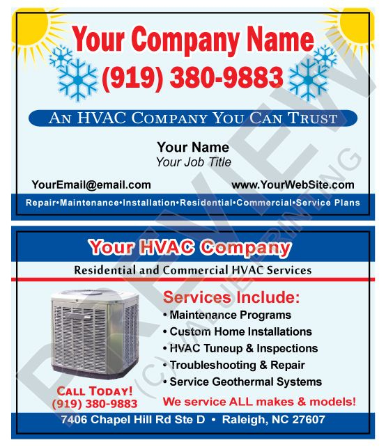 Check Out These Great Hvac Business Cards From Value for Hvac Business Card Template