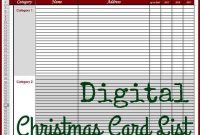 Christmas Card List Templates – Cards Design Templates inside Christmas Card List Template