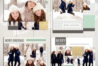 Christmas Card Templates: Bright White – Set Of Four 5X7 intended for Holiday Card Templates For Photographers