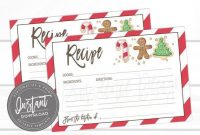 Christmas Cookie Exchange Recipe Card, Editable Christmas within Cookie Exchange Recipe Card Template