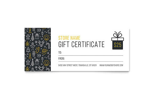 Christmas Wishes Gift Certificate Template Design throughout Gift Card Template Illustrator