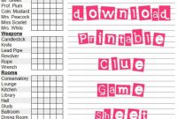 Clue Game Card Template – Free Download pertaining to Clue Card Template