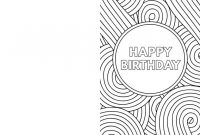 Coloring Book : Incredible Happy Birthday Card Coloringes with regard to Foldable Birthday Card Template