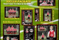 Complete Soccer Football Template Package – Includes: Player throughout Soccer Trading Card Template