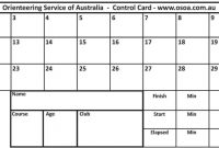 Control Cards – 30 Punch Squares (Pack Of 100) Throughout within Orienteering Control Card Template