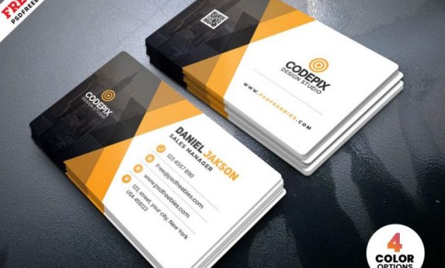 Corporate Business Card Template Psd - Free Download with regard to Psd Name Card Template