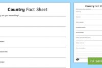 Country Factsheet Writing Template (Teacher Made) with regard to Fact Card Template