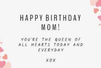 Create Your Own Happy Birthday Mom Card In A Matter Of Minutes. with Mom Birthday Card Template