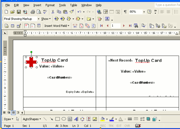 Creating New Cards within Credit Card Size Template For Word