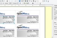 Creating Your Own Business Cards In Libreoffice And Apache with Business Card Template Open Office