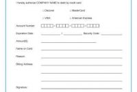 Credit Card Authorization Forms | Hloom for Corporate Credit Card Agreement Template